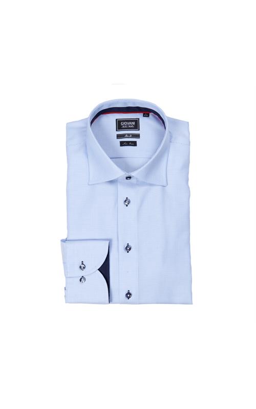 Gio Non Iron Shirt LS Slim Blue Light XL 